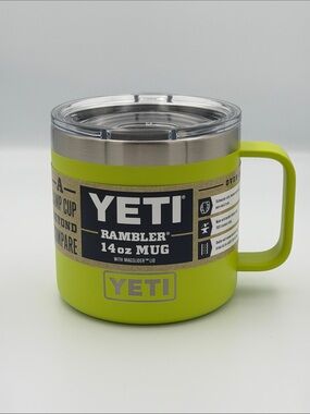 Yeti Rambler 14oz Mug in Bright Lime